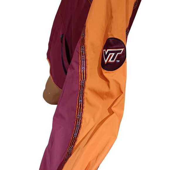 ProPlayer Mens VT Hokies Jacket XXL Orange & Burgundy Polyester Cotton Nylon VTG - Picture 8 of 10